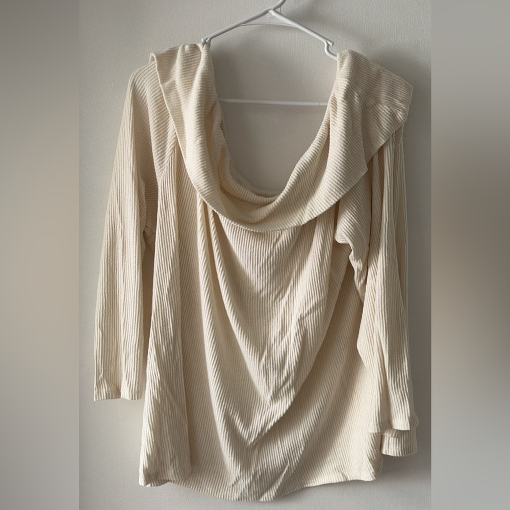 Maurices Cream Cowl Neck Sweater